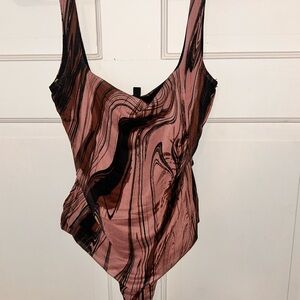 Windsor Brown and Black Swirl Bodysuit